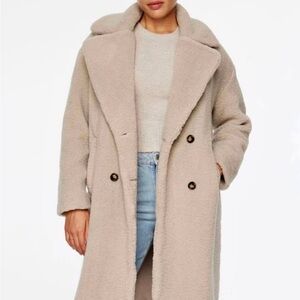 Dynamite Women's Cream Teddy Jacket